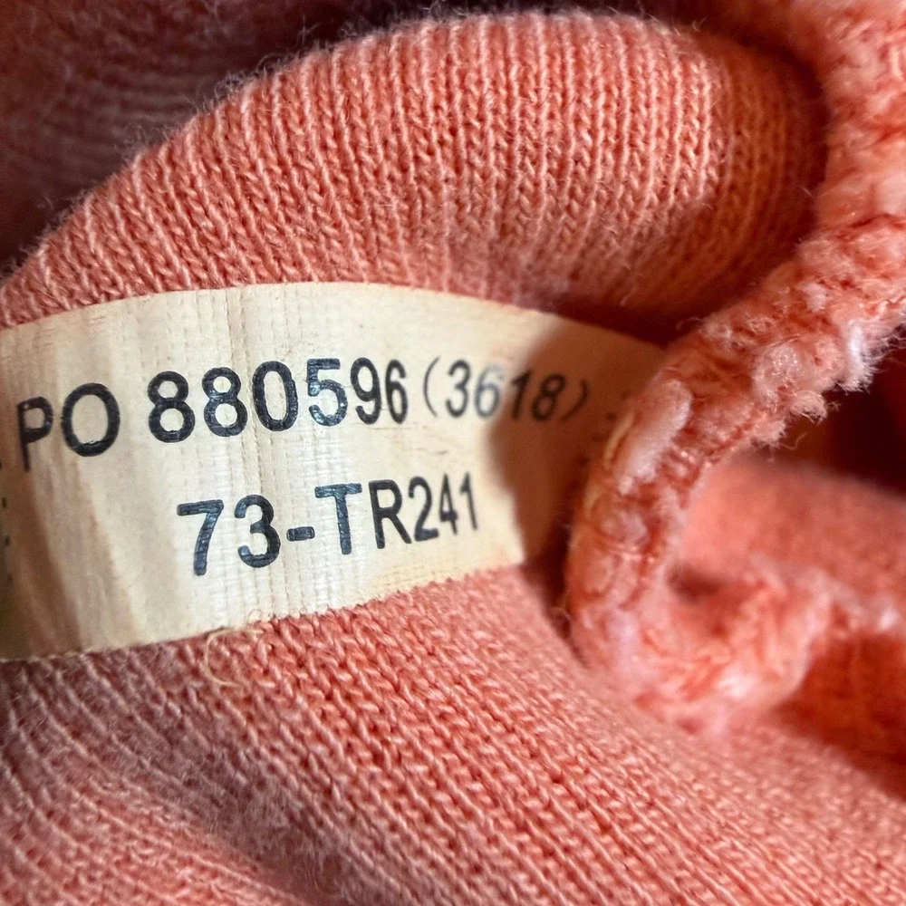 Tommy Bahama Relax Mens‎ Orange 1/4 Zip Pullover Cotton Sweatshirt 73-TR241 L